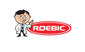 Roebic logo with Doctor Roebic Character